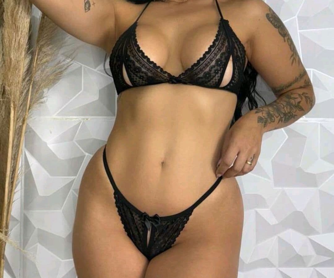 Conjunto feminino sexy em renda fio dental, apressadinha, tamanho P, M.