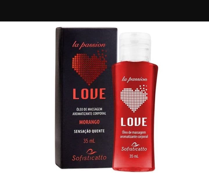Óleo de Massagem Beijável Love Morango 30ml - Sofisticatto