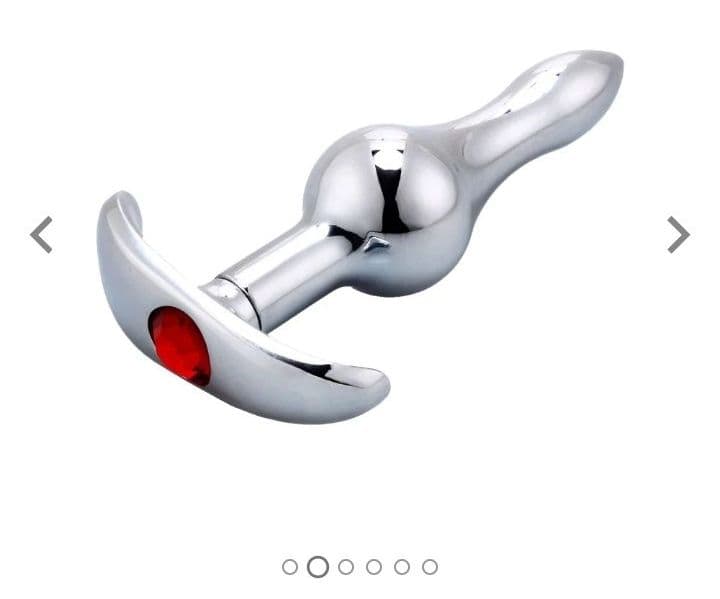 (RY131A) Plug Anal de Metal Ondulação com Alça .
