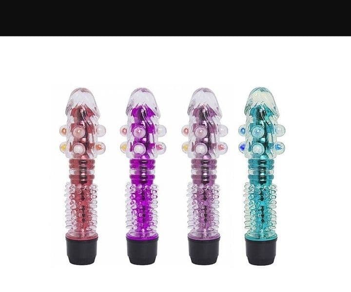 Vibrador à Prova d'água Translúcido e Transparente com Pérolas Estimuladoras - Importado